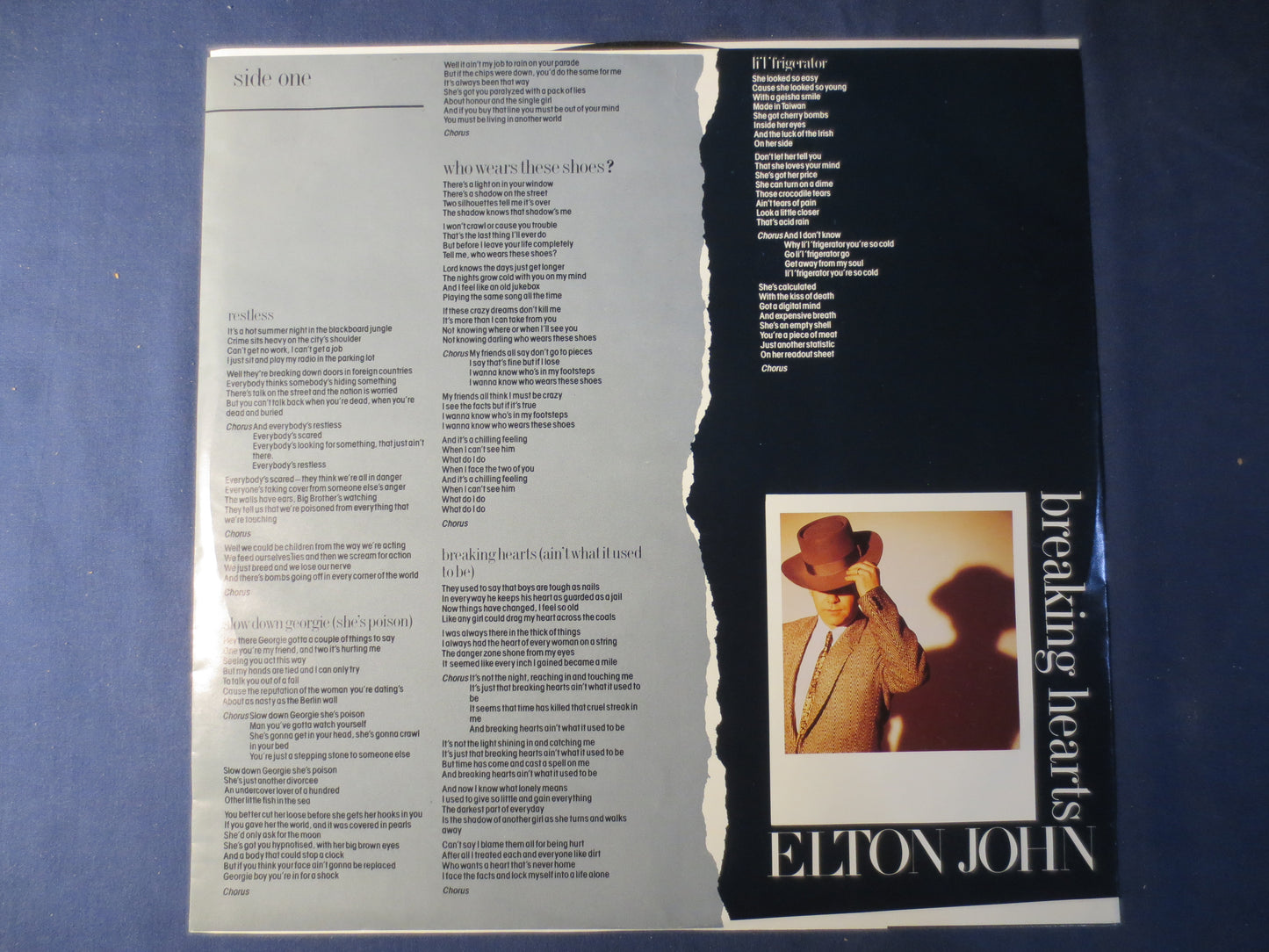 ELTON JOHN, Breaking HEARTS, Elton John Records, Elton John Albums, Elton John Vinyl, Elton John Lp, Vinyl Lp, 1984 Records