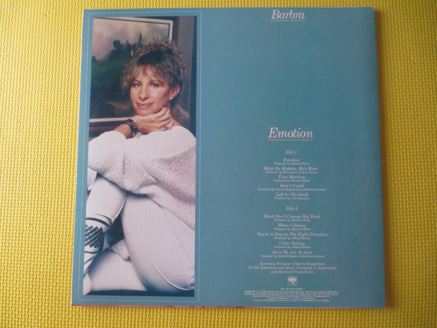 BARBRA STREISAND, EMOTION, Vinyl Records, Records, Barbra Streisand Lp, Jazz Record, Vinyl Albums, Pop Music, 1984 Records