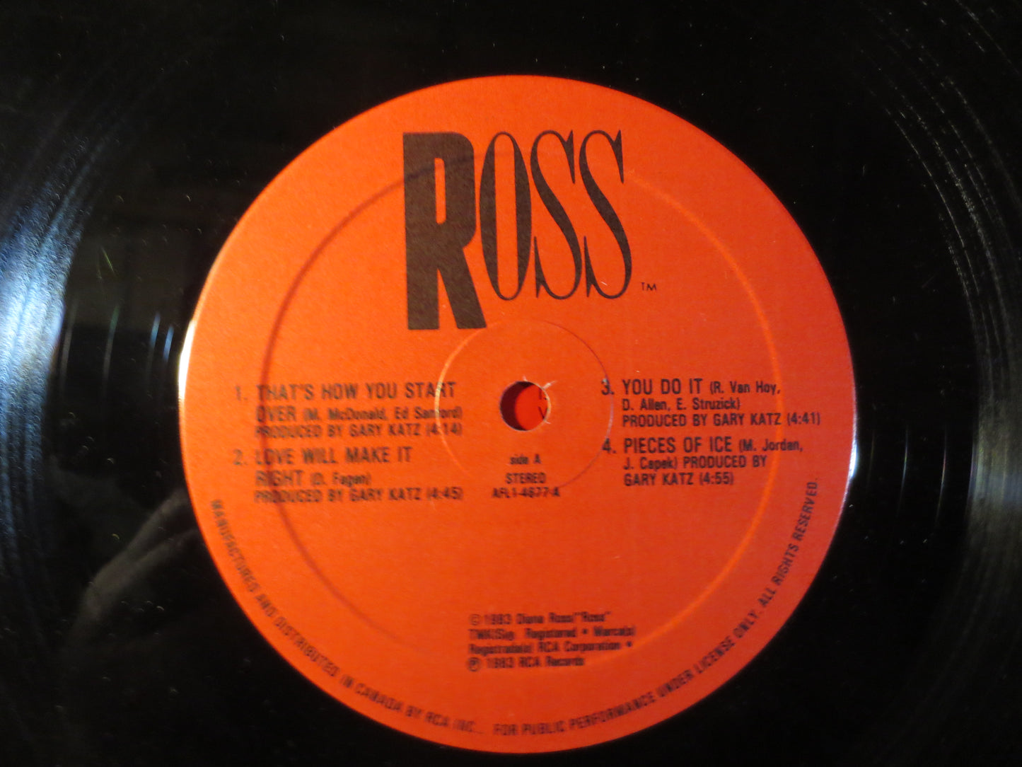 DIANA ROSS, ROSS, Pop Record, Diana Ross Record, Vinyl Record, Diana Ross Album, Record Vinyl, Vinyl Album, 1983 Records