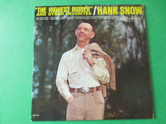 HANK SNOW, The HIGHEST Bidder, Hank Snow Records, Hank Snow Albums, Hank Snow Vinyl, Vintage Vinyl, Records, 1965 Records