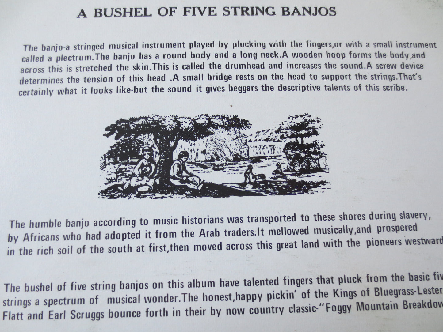 BUSHEL of FIVE String BANJOS, Banjo Records, Bluegrass Records, Banjo Albums, Banjo Lps, Bluegrass Music, Lps, 1972 Records