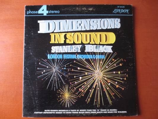 DIMENSIONS in SOUND, Phase 4 Records, STANLEY Black, Orchestra Records, Stanley Black Albums, Vinyl Album, Lps, 1968 Record