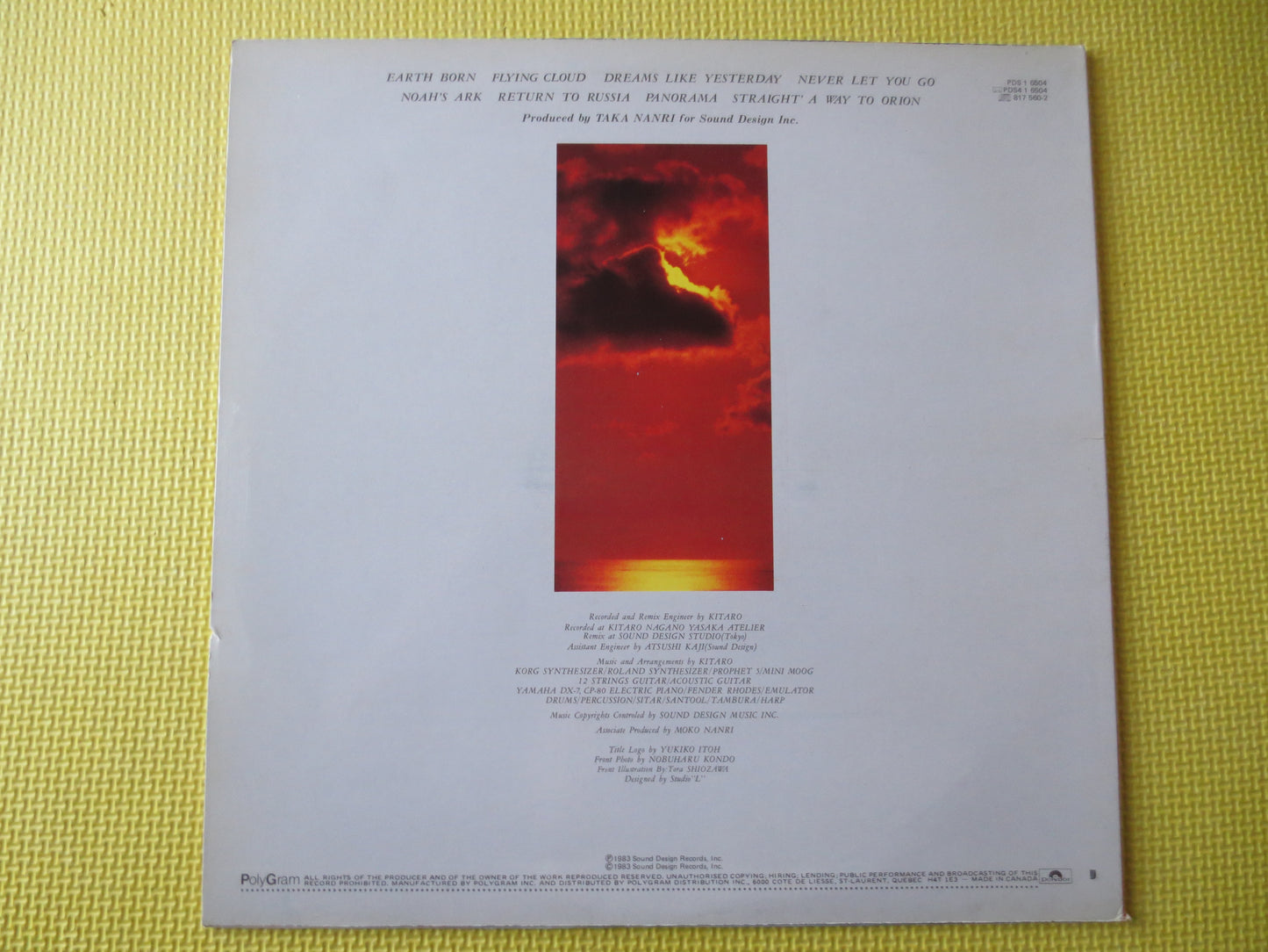 KITARO, SILVER CLOUD, Kitaro Records,  Kitaro Lp, New Age Records, New Age Albums, Meditation Album, Vinyl Lp, 1983 Records