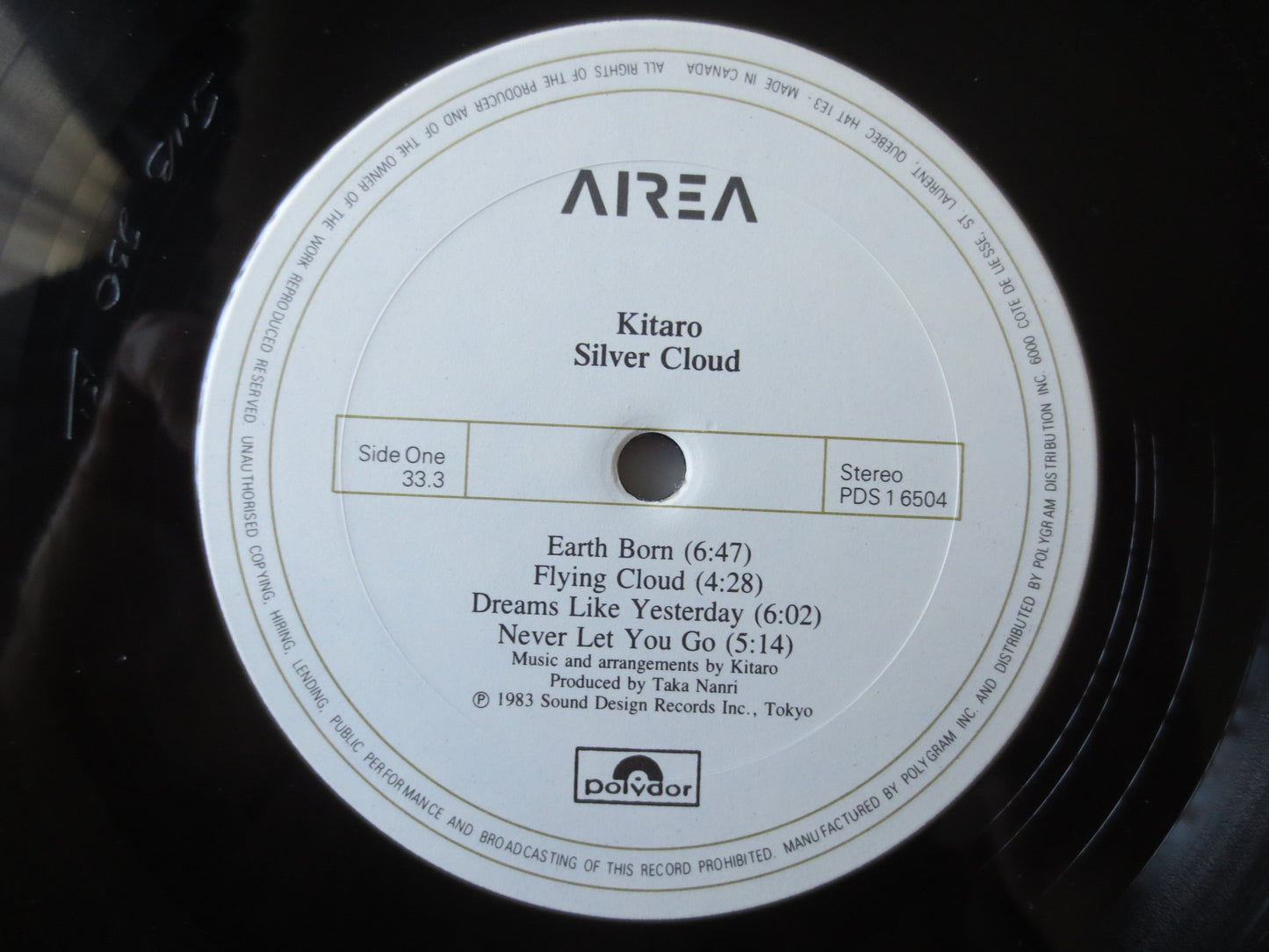 KITARO, SILVER CLOUD, Kitaro Records,  Kitaro Lp, New Age Records, New Age Albums, Meditation Album, Vinyl Lp, 1983 Records