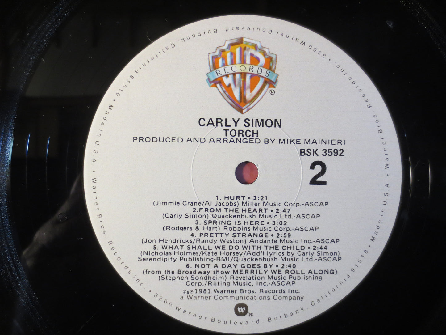 CARLY SIMON, TORCH, Pop Record, Carly Simon Record, Carly Simon Album, Carly Simon Lp, Pop Music Lp, Vinyl Lp, 1981 Records