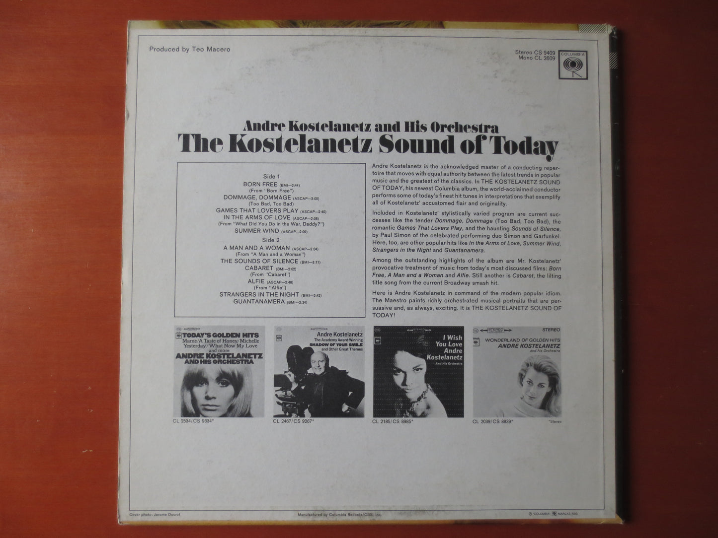 ANDRE KOSTELANETZ Lp, SOUND of Today, Classical Record, Classical Album, Classical Vinyl, Classical Lp, Vinyl, 1967 Records