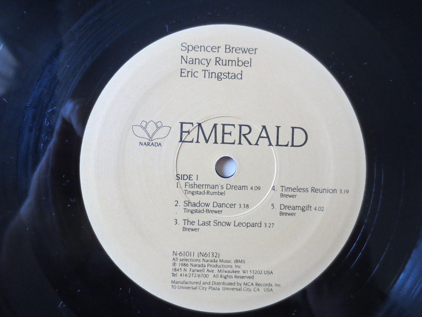 SPENCER BREWER, EMERALD, Nancy Rumbel, Eric Tingstad, New Age Records, New Age Albums, Meditation Albums, Lps, 1986 Records