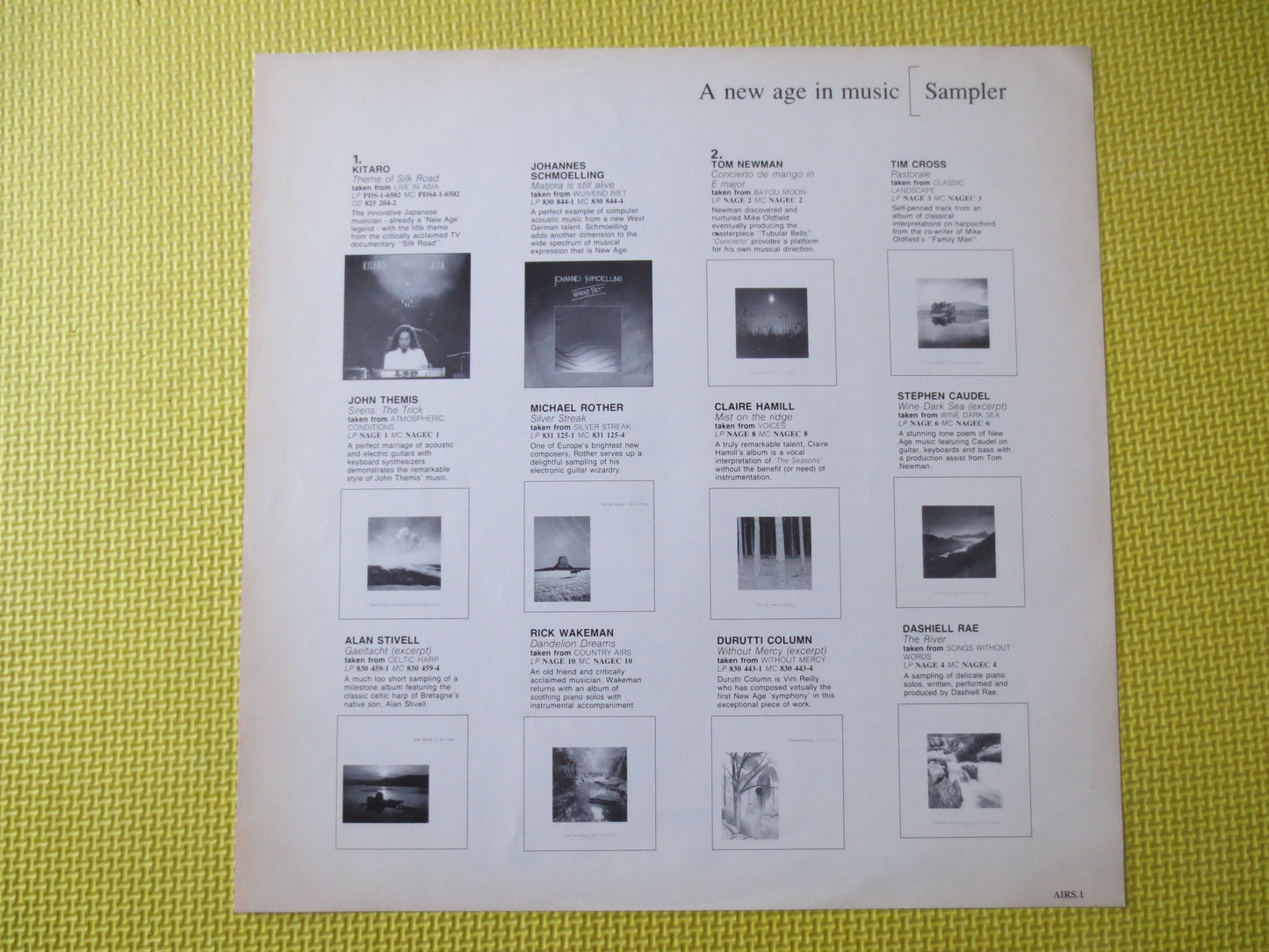 SAMPLER, NEW AGE Music, New Age Lp, New Age Records, New Age Albums, Jazz Lps, Meditation Albums, Vinyl Lps, 1986 Records