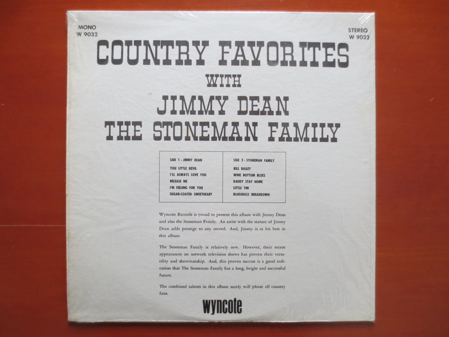 JIMMY DEAN, COUNTRY Favorites, Jimmy Dean Vinyl, Jimmy Dean Album, Vinyl Record, Jimmy Dean Lp, Vinyl, 1964 Records