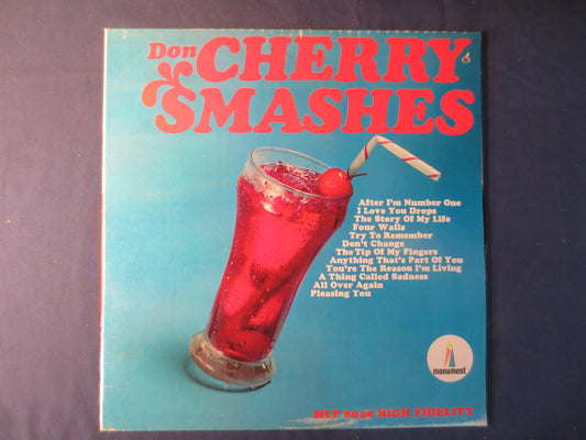 DON Cherry, CHERRY SMASHES, Novelty Record, Novelty Album, Novelty Vinyl, Vintage Vinyl, Records, Vinyl Album, 1966 Records