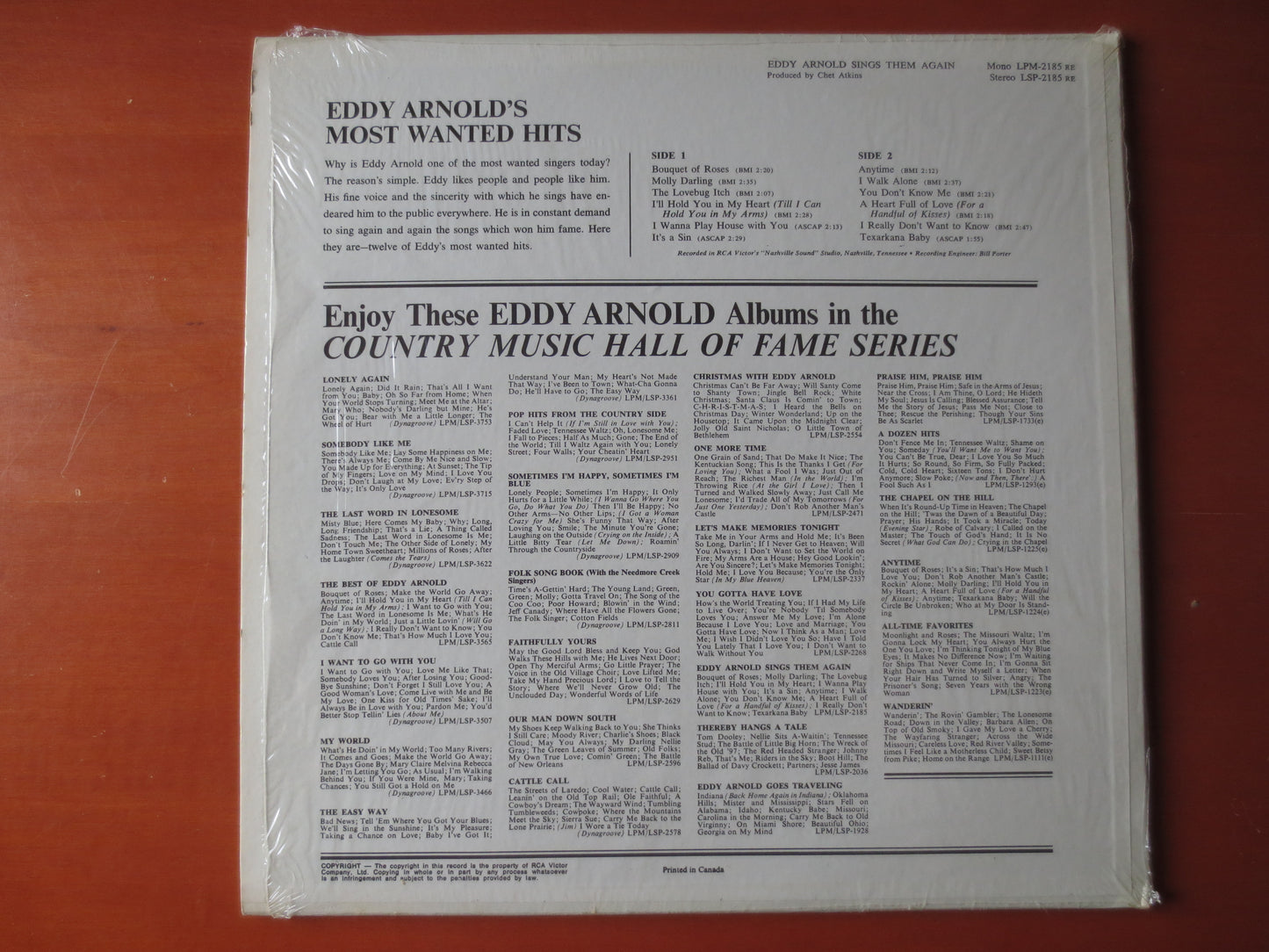 EDDY ARNOLD, SINGS Them Again, Eddy Arnold Album, Eddy Arnold Vinyl, Eddy Arnold Lp, Vintage Vinyl, Lps, 1960 Albums