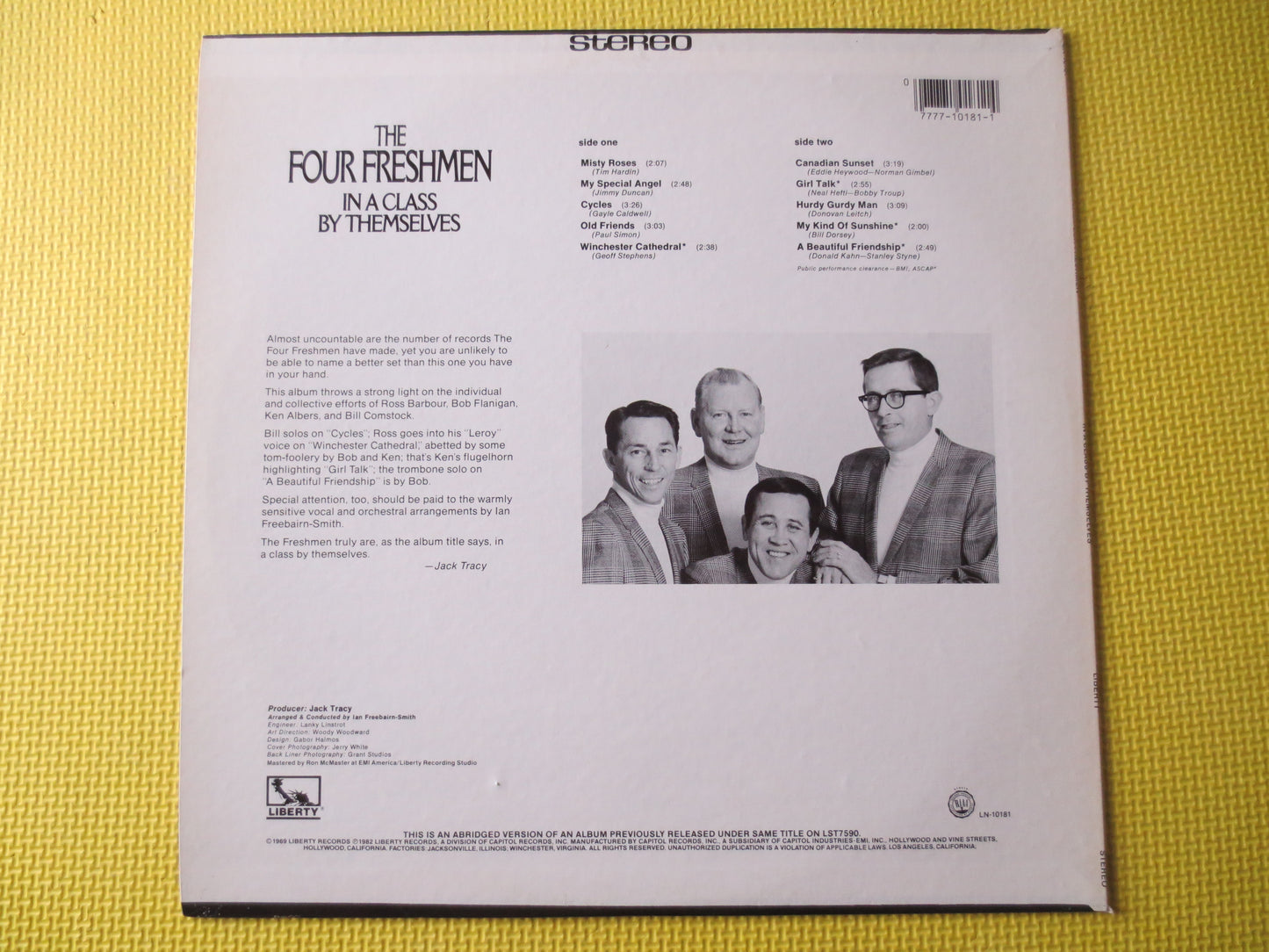 The FOUR FRESHMEN, In A CLASS by Themselves, Freshmen Records, Freshmen Album, Jazz Records, Jazz Albums, Lps, 1982 Records