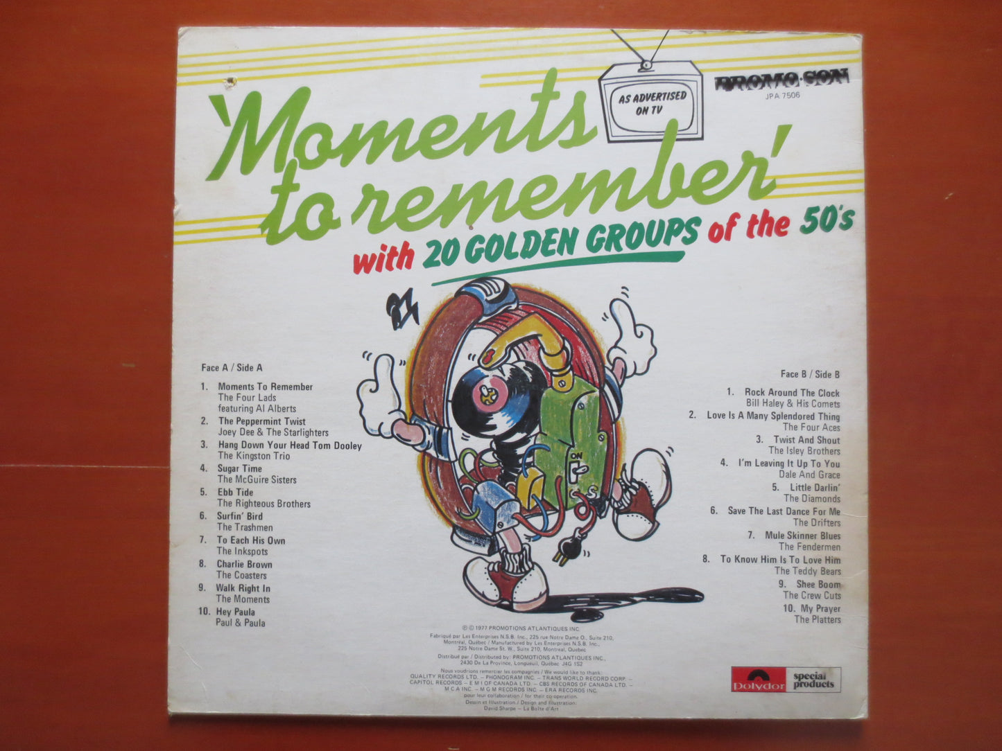 MOMENTS to REMEMBER, Four Lads Lp, The Drifters Lp, Bill Haley Lp, Crew Cuts Lp, Platters Lp, Inkspots Lp, LP, 1977 Records