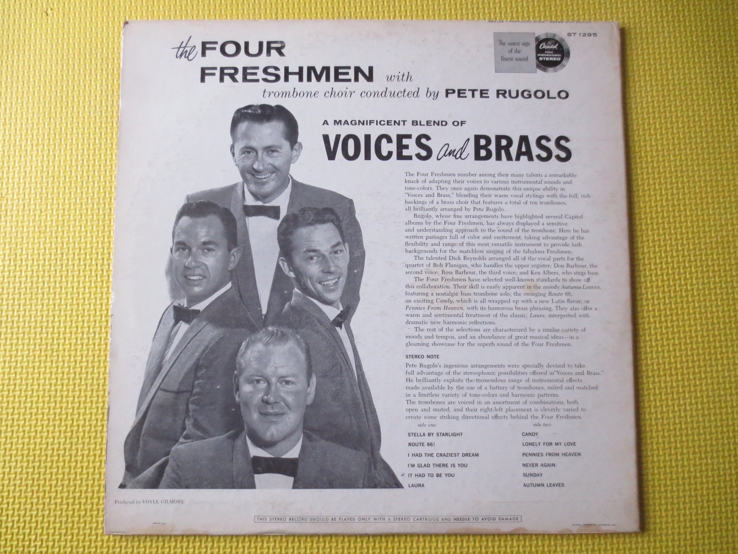 The FOUR FRESHMEN, VOICES and Brass, Freshmen Records, Freshmen Album, Freshmen Lp, Jazz Records, Jazz Albums, 1960 Records