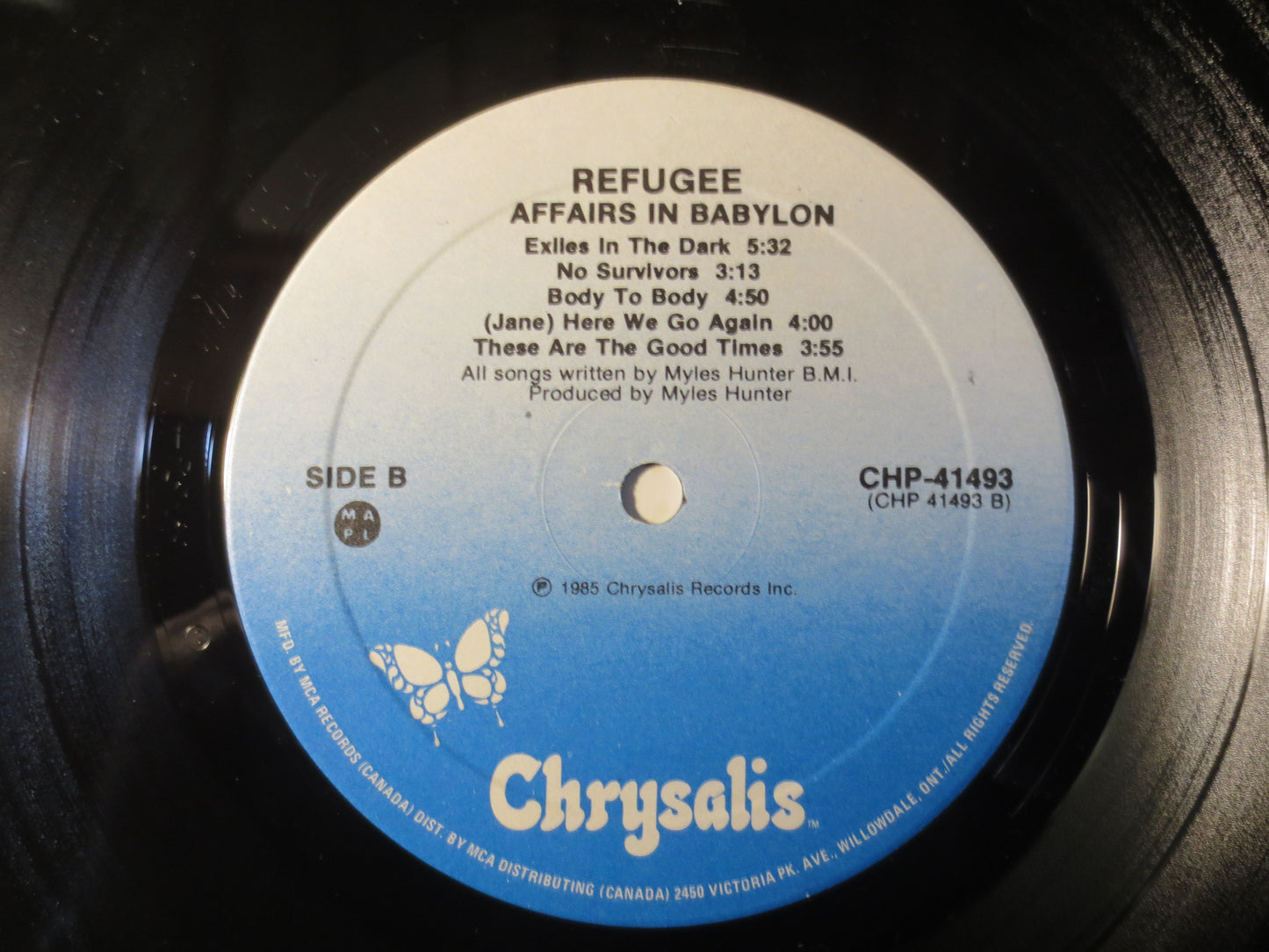 REFUGEE, AFFAIRS in BABYLON, Refugee Record, Refugee Album, Refugee Lp, Rock Record, Vinyl Record, Rock Lps, 1985 Records