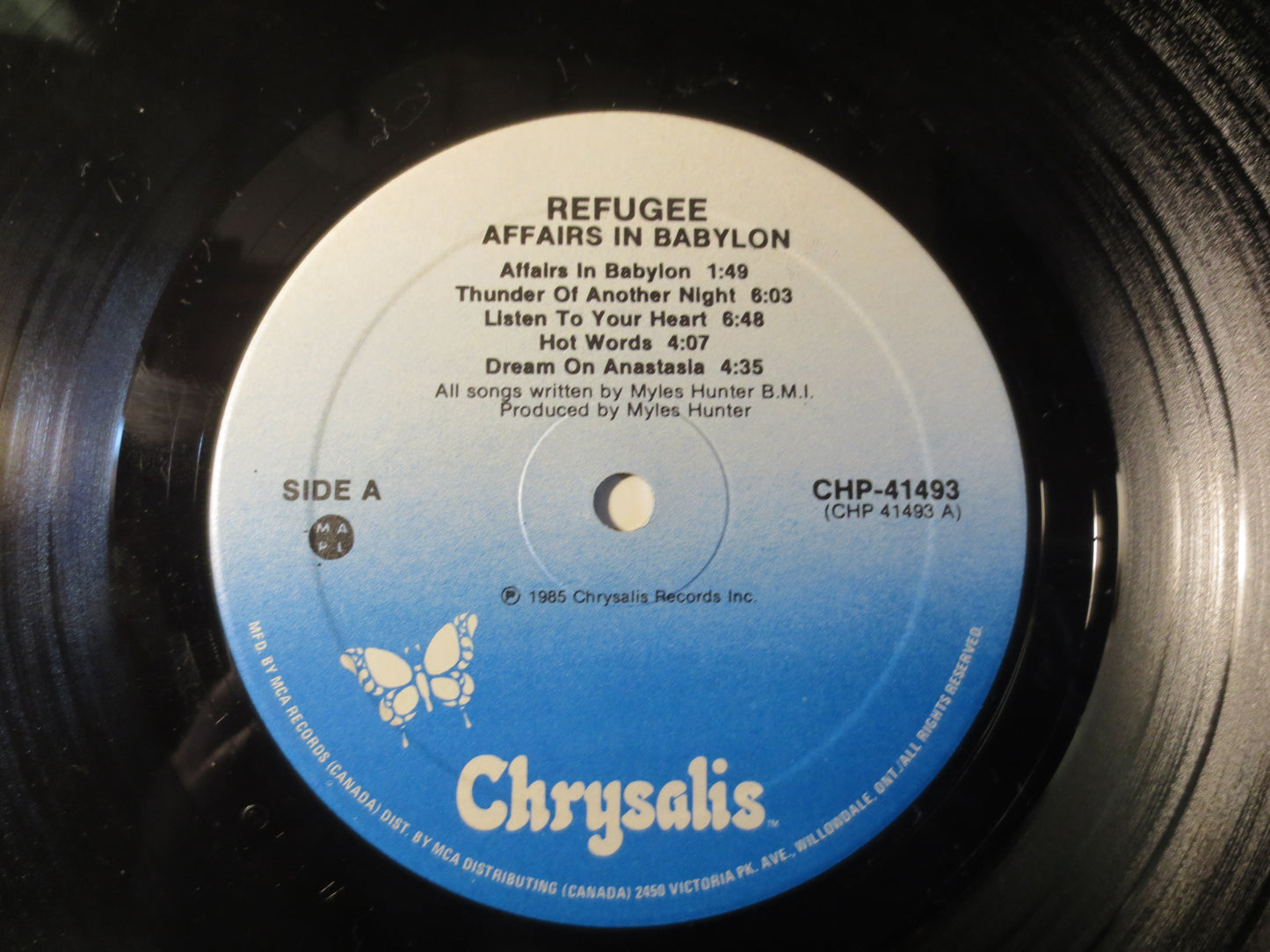 REFUGEE, AFFAIRS in BABYLON, Refugee Record, Refugee Album, Refugee Lp, Rock Record, Vinyl Record, Rock Lps, 1985 Records