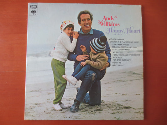 ANDY WILLIAMS, HAPPY Heart, Andy Williams Albums, Andy Williams Vinyl, Vintage Vinyl, Jazz Albums, Vinyl Lp, 1969 Records