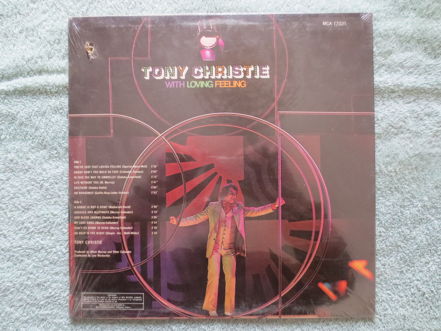 TONY CHRISTIE Album, Still SEALED Album, With Loving Feeling, Tony Christie Record, Tony Christie Vinyl, Vinyl, 1972 Records