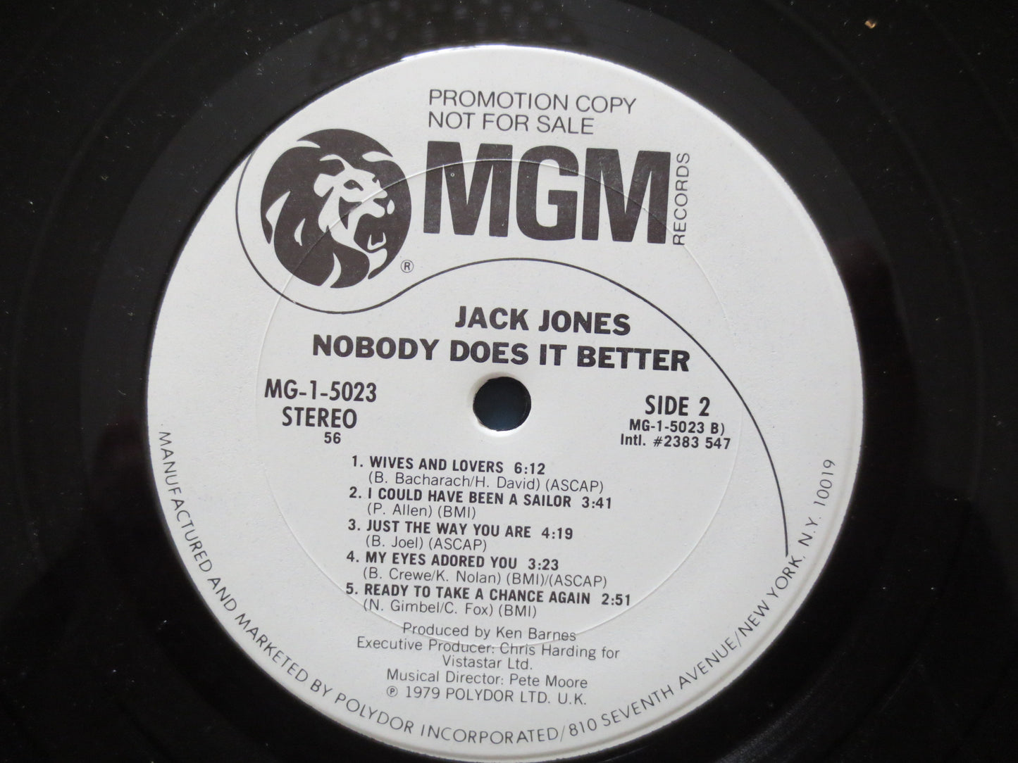 JACK JONES, Nobody Does It Better, Jack Jones Record, Jack Jones Album, Jack Jones Vinyl, Jack Jones Lp, Lps, 1975 Records