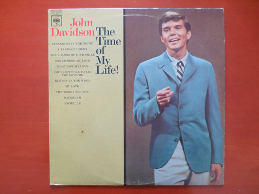 JOHN DAVIDSON Lp, TIME of My Life Lp, Pop Record, Pop Album, Vintage Vinyl, Vintage Vocal Album, Vocal Record, 1966 Records