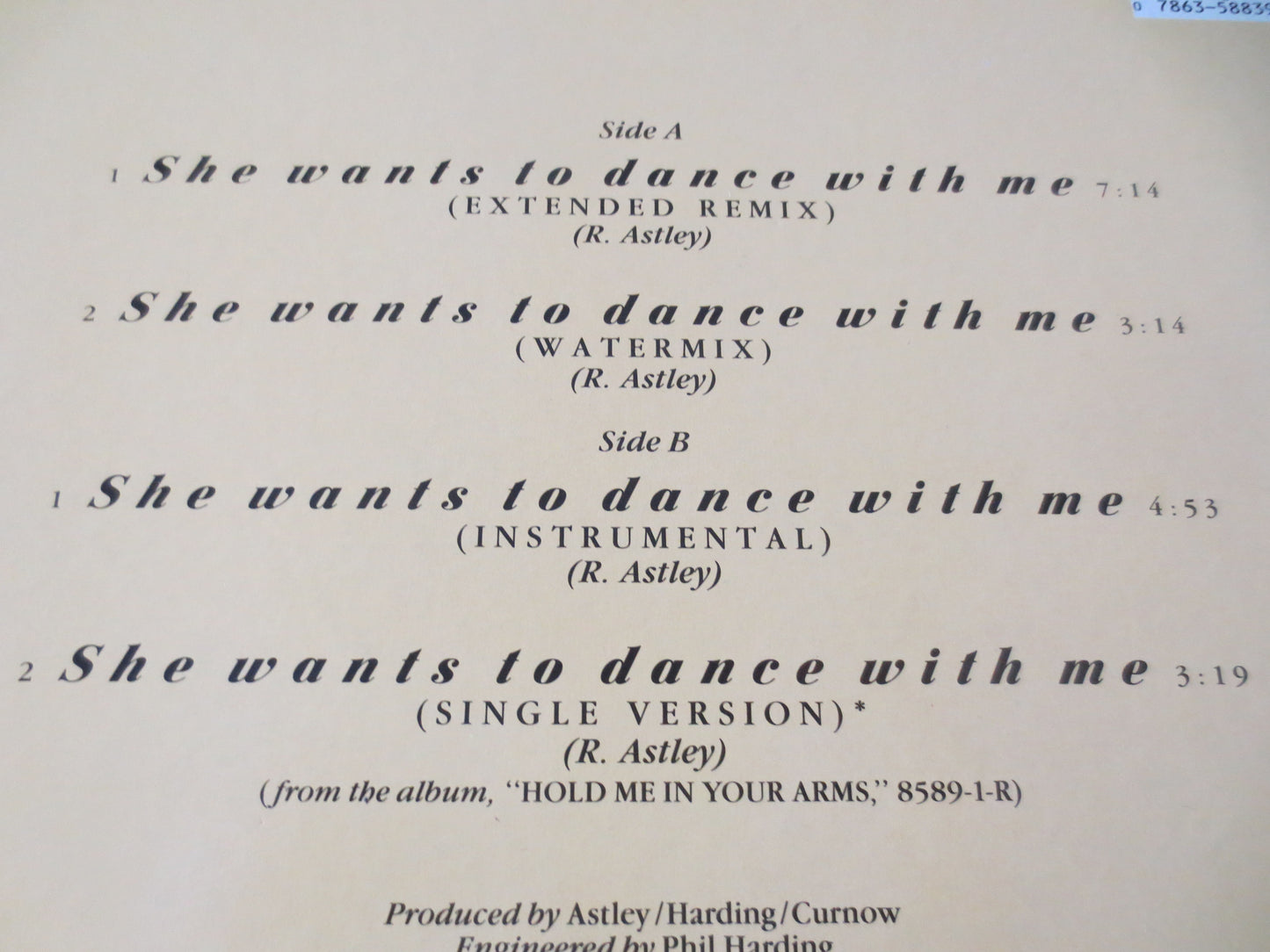 RICK ASTLEY, She WANTS To Dance, Rick Astley Album, Rick Astley Vinyl, Rick Astley Lp, Rick Astley Ep, Vinyl, 1988 Records