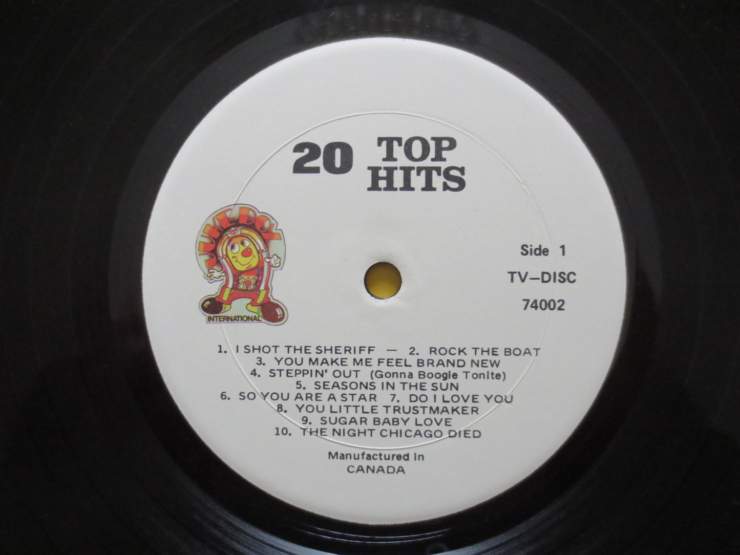 20 TOP HITS Album, Eric CLAPTON Record, Paper Lace Record,  Paul Anka Record, Al Wilson Record, Rubettes Lp, 1974 Records