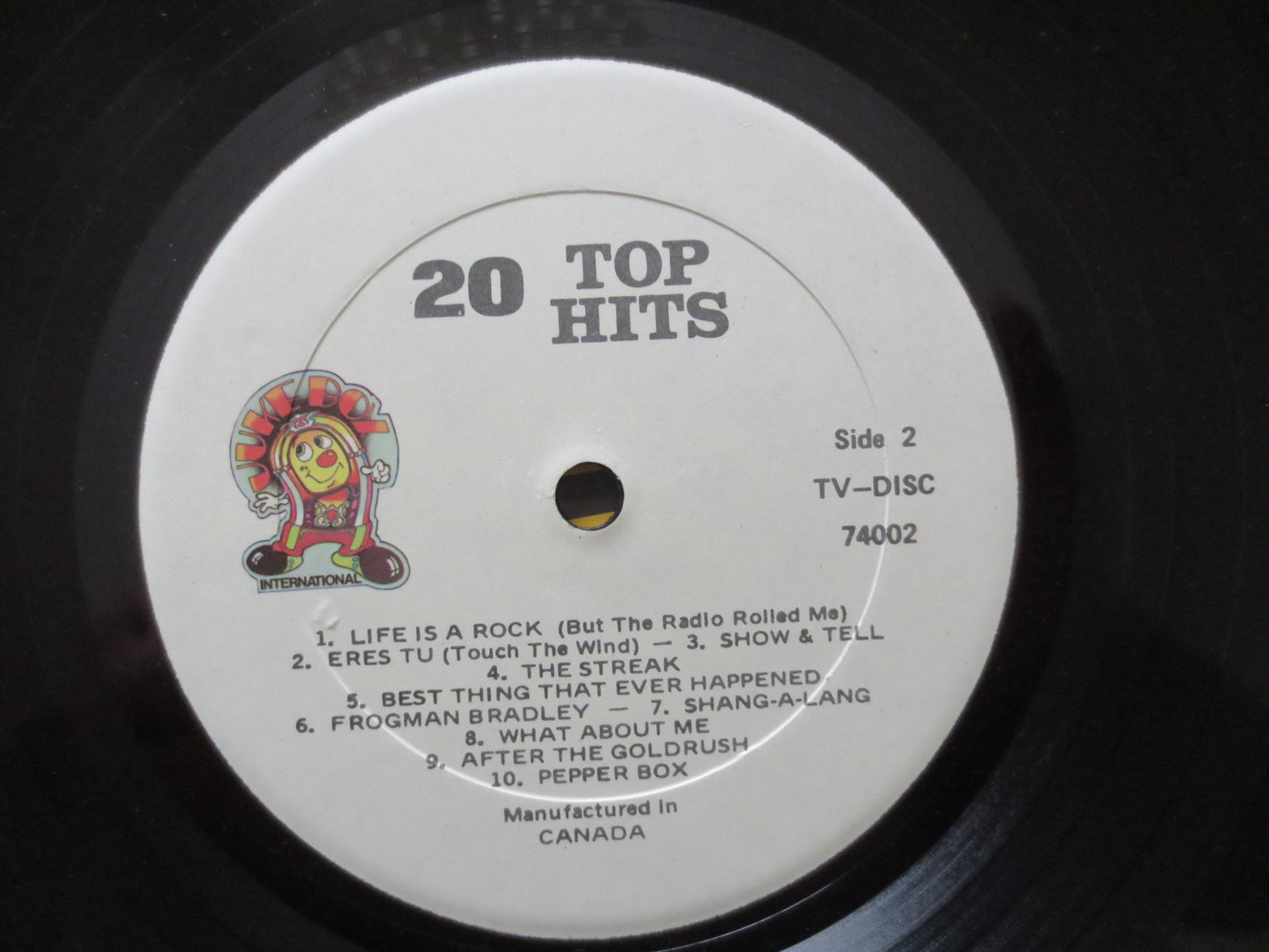 20 TOP HITS Album, Eric CLAPTON Record, Paper Lace Record,  Paul Anka Record, Al Wilson Record, Rubettes Lp, 1974 Records