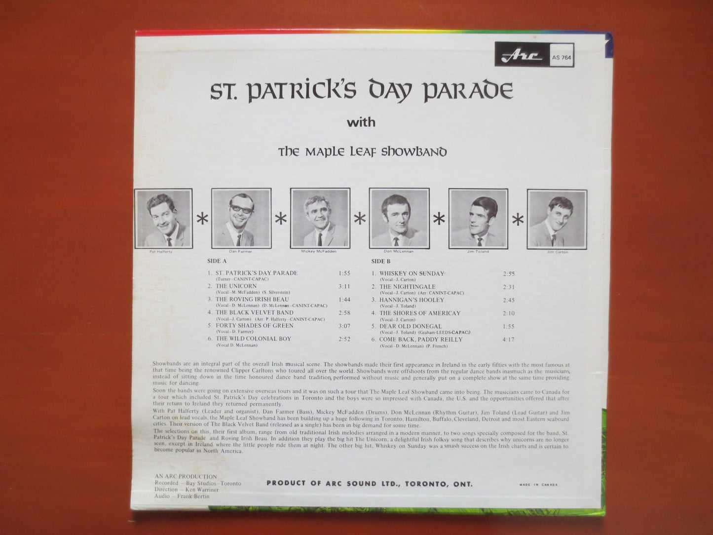 ST PATRICK'S DAY Lp, Maple Leaf Showband, Vintage Vinyl, Record Vinyl, Records, Vinyl Record, Vinyl Album, Lp, 1967 Records