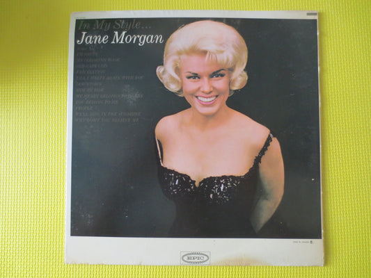 JANE MORGAN, In MY Style, Jazz Records, Jazz Vinyl, Vintage Vinyl, Jane Morgan Records, Vinyl, Vinyl Records, 1965 Records