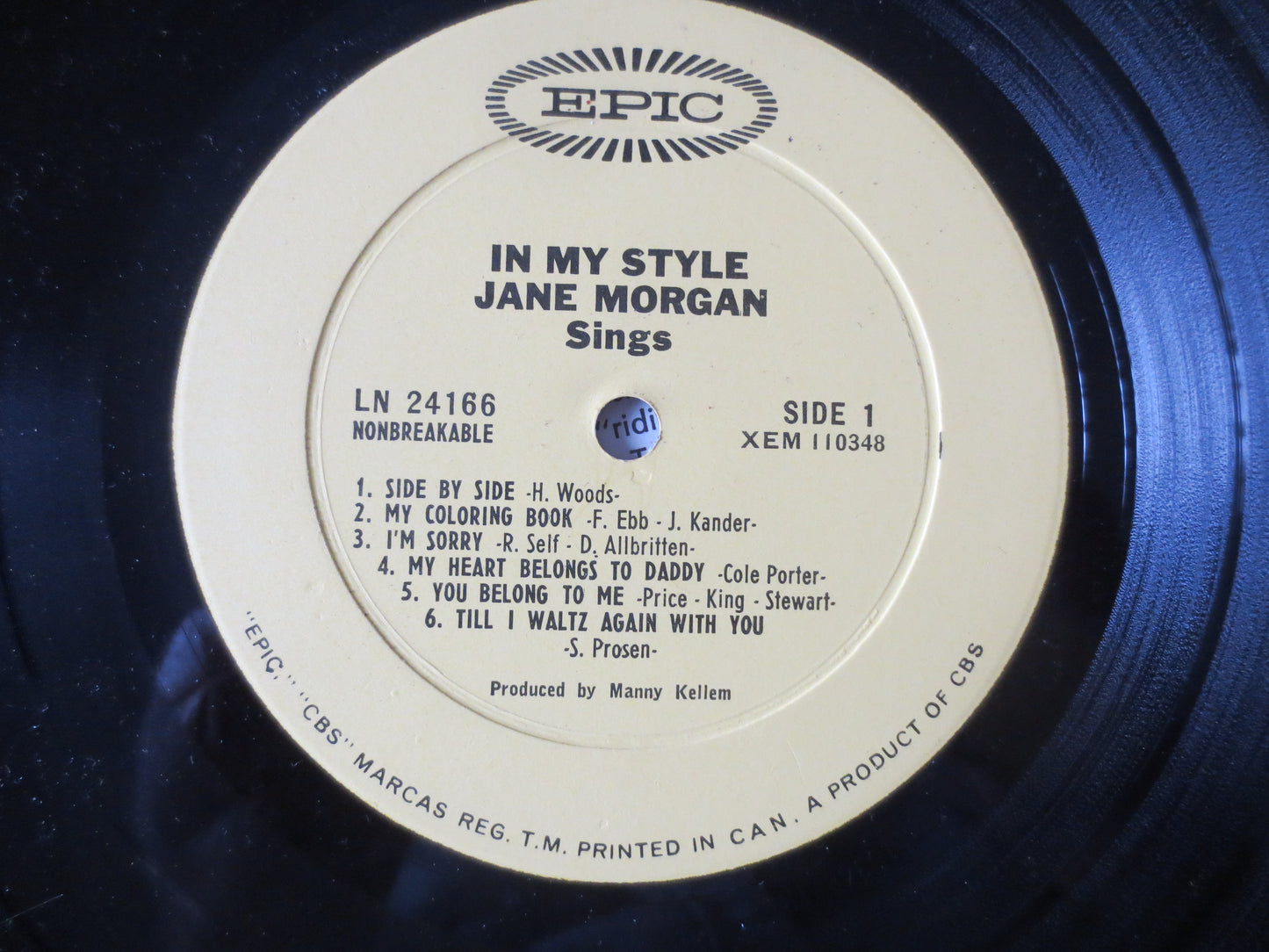 JANE MORGAN, In MY Style, Jazz Records, Jazz Vinyl, Vintage Vinyl, Jane Morgan Records, Vinyl, Vinyl Records, 1965 Records