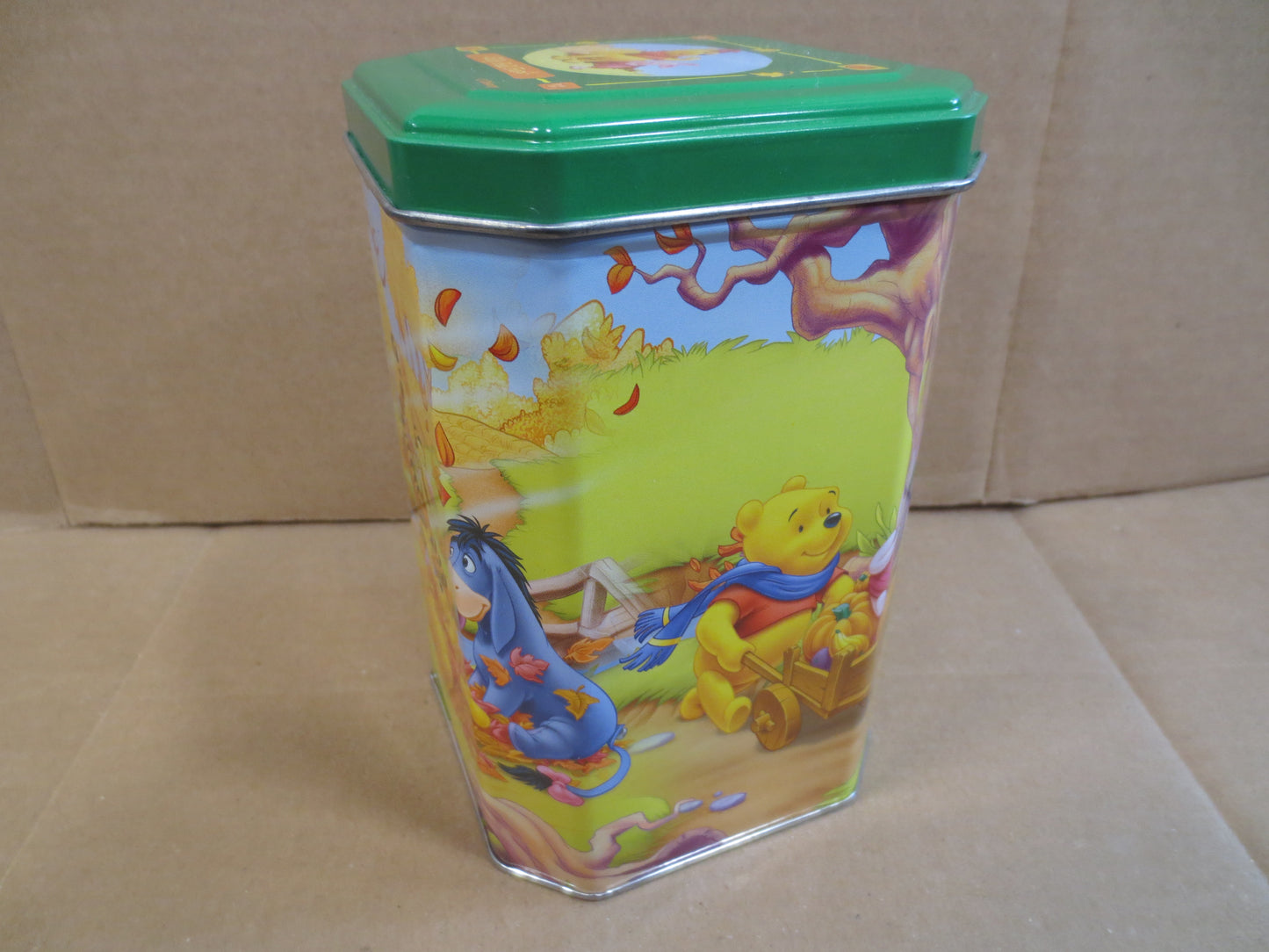 Vintage TIN Can, Tin Box, WINNIE the POOH Tin, Collectible Tin Box, Cookie Tin Box, Metal Box, Metal Can, Advertising Can, Box, Vintage Tin