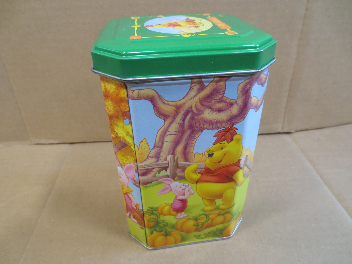 Vintage TIN Can, Tin Box, WINNIE the POOH Tin, Collectible Tin Box, Cookie Tin Box, Metal Box, Metal Can, Advertising Can, Box, Vintage Tin