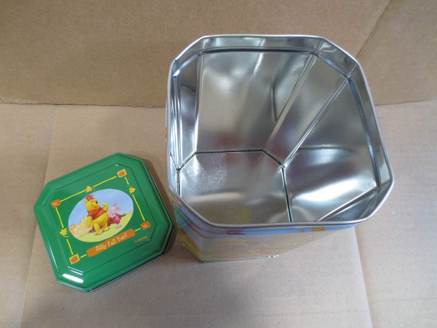 Vintage TIN Can, Tin Box, WINNIE the POOH Tin, Collectible Tin Box, Cookie Tin Box, Metal Box, Metal Can, Advertising Can, Box, Vintage Tin