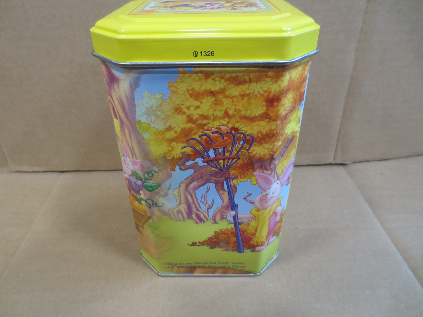 Vintage TIN Can, Tin Box, WINNIE the POOH Tin, Collectible Tin Box, Cookie Tin Box, Metal Box, Metal Can, Advertising Can, Box, Vintage Tin