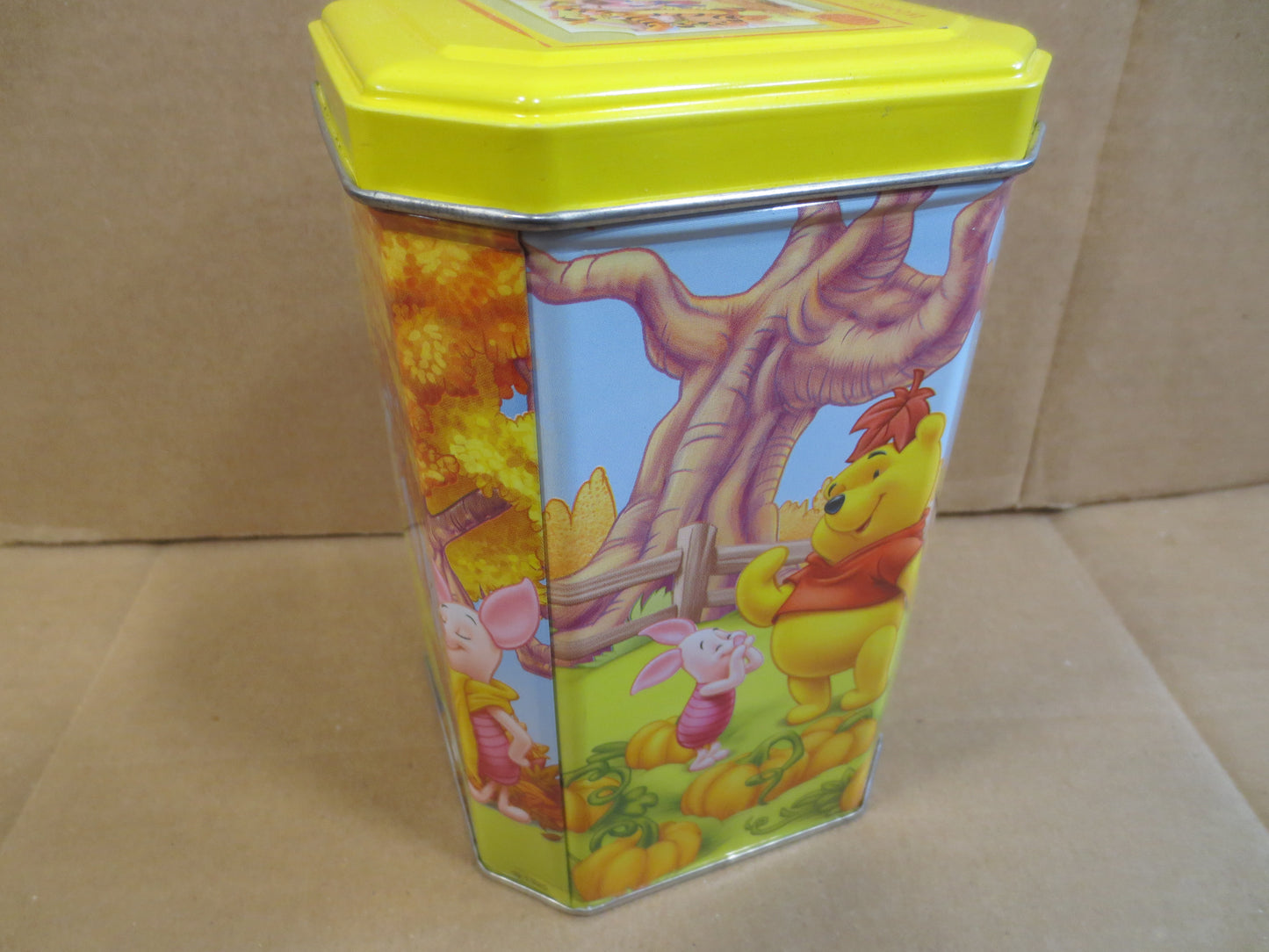 Vintage TIN Can, Tin Box, WINNIE the POOH Tin, Collectible Tin Box, Cookie Tin Box, Metal Box, Metal Can, Advertising Can, Box, Vintage Tin