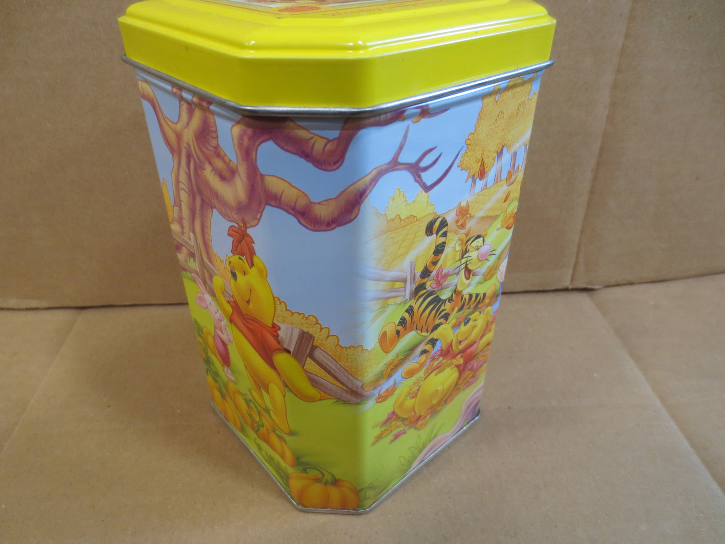 Vintage TIN Can, Tin Box, WINNIE the POOH Tin, Collectible Tin Box, Cookie Tin Box, Metal Box, Metal Can, Advertising Can, Box, Vintage Tin