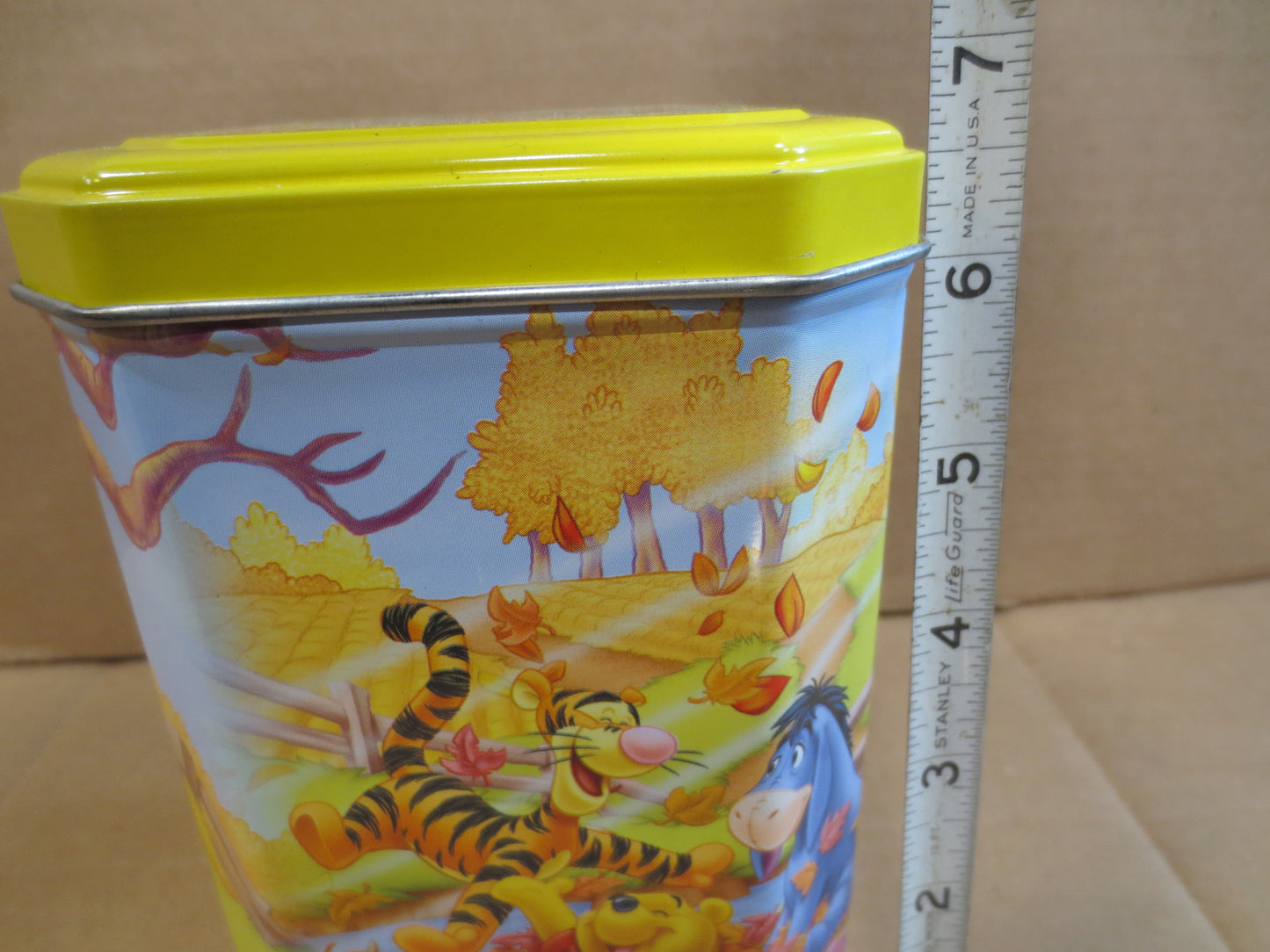 Vintage TIN Can, Tin Box, WINNIE the POOH Tin, Collectible Tin Box, Cookie Tin Box, Metal Box, Metal Can, Advertising Can, Box, Vintage Tin