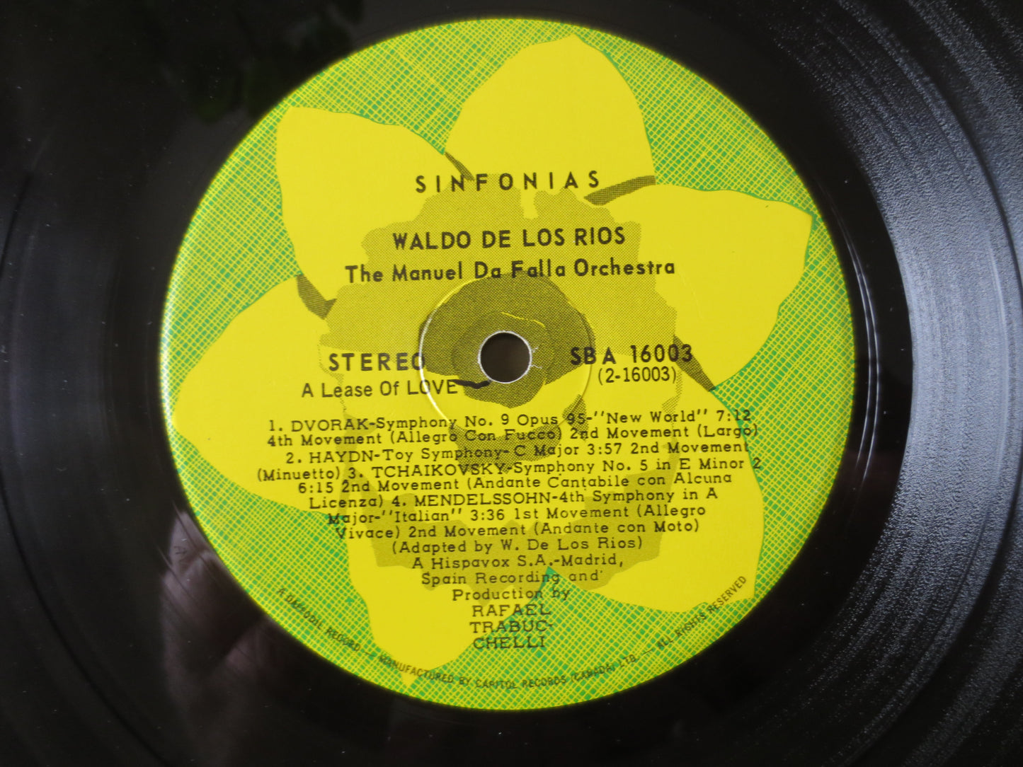 WALDO De LOS RIOS, Sinfonias, Classical Records, Classical Albums, Classical Music Lp, Symphony Records, Lps, 1970 Records