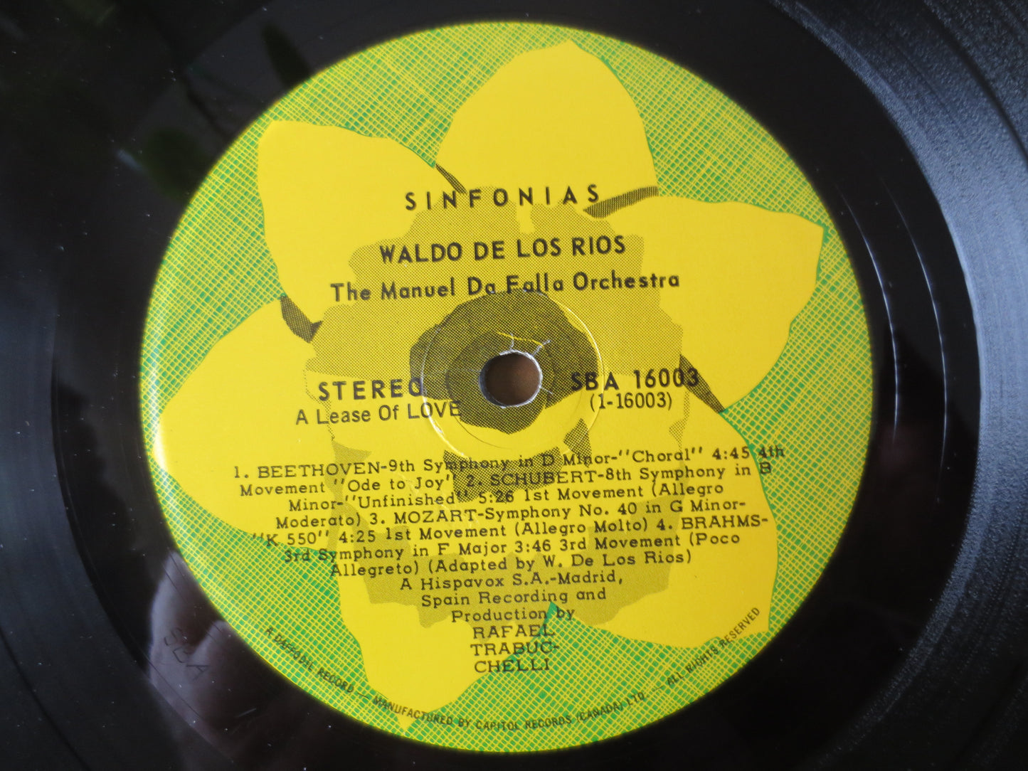 WALDO De LOS RIOS, Sinfonias, Classical Records, Classical Albums, Classical Music Lp, Symphony Records, Lps, 1970 Records