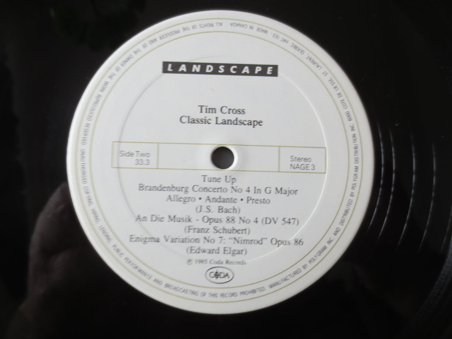 TIM CROSS, CLASSIC Landscape, Records, Tim Cross Albums, Tim Cross Records, Tim Cross Lps, Vinyl, Jazz Record, 1985 Records