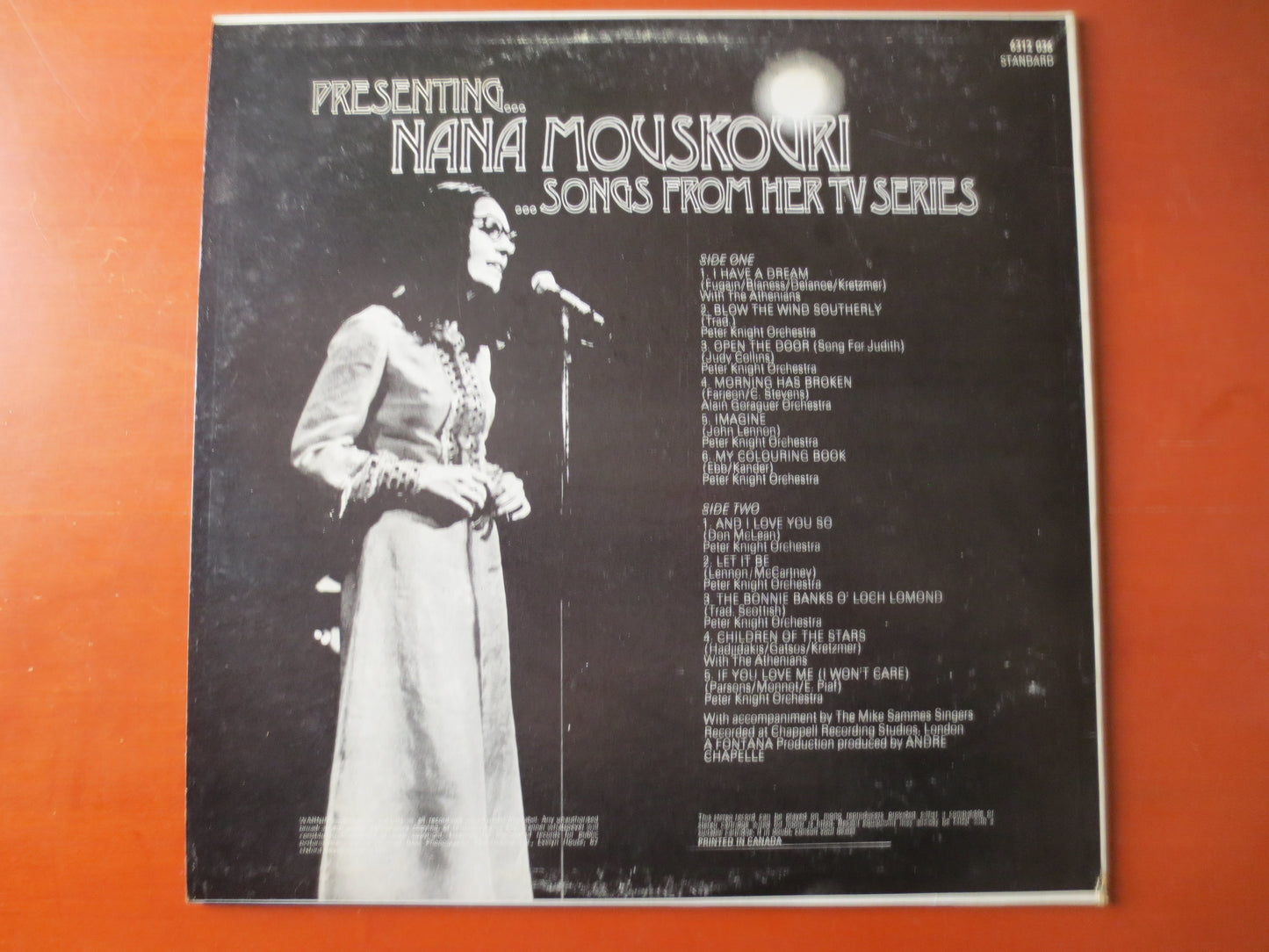 NANA MOUSKOURI, SONGS From Tv, Nana Mouskouri Album, Nana Mouskouri Lp, Classical Records, Classical  Albums, 1973 Records