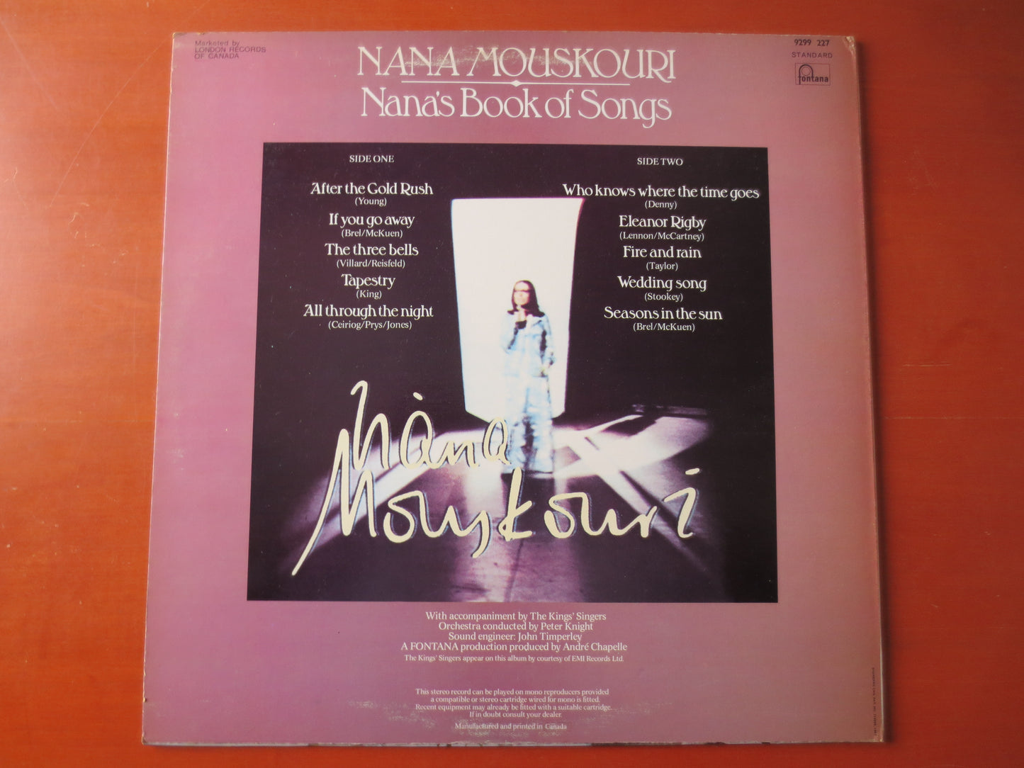 NANA MOUSKOURI, Book of SONGS, Nana Mouskouri Album, Nana Mouskouri Lp, Classical Records, Classical  Albums, 1974 Records