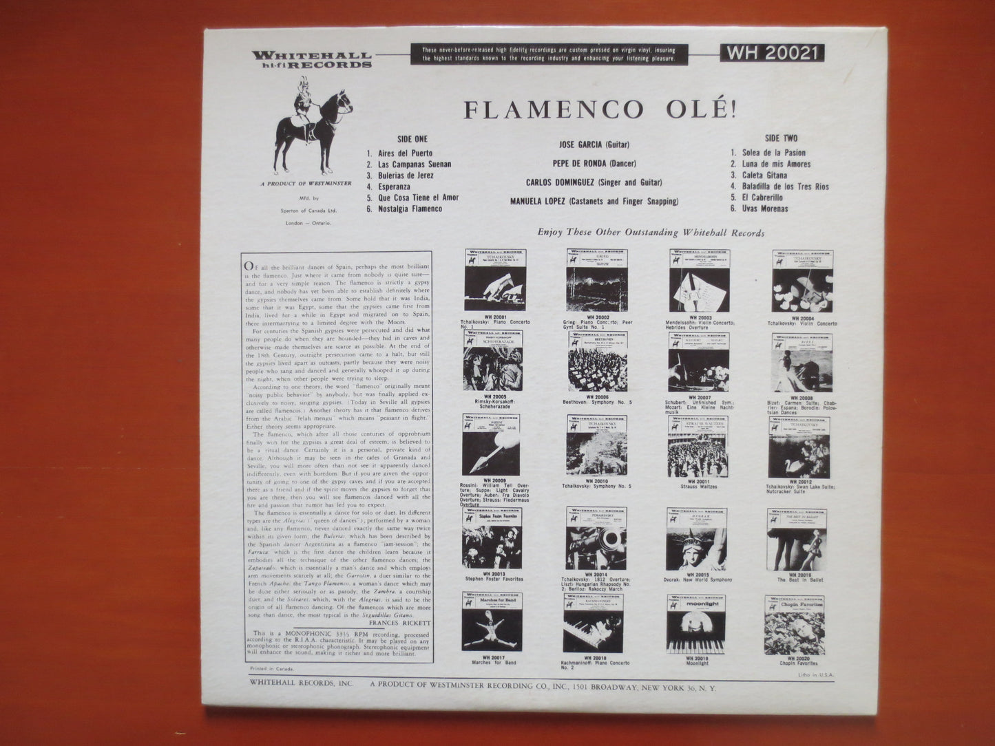 FLAMENCO OLE, DANCE Album, Flamenco Dance Album, Flamenco Dance Vinyl, Spanish Album, Spanish Record, Lps, 1959 Records