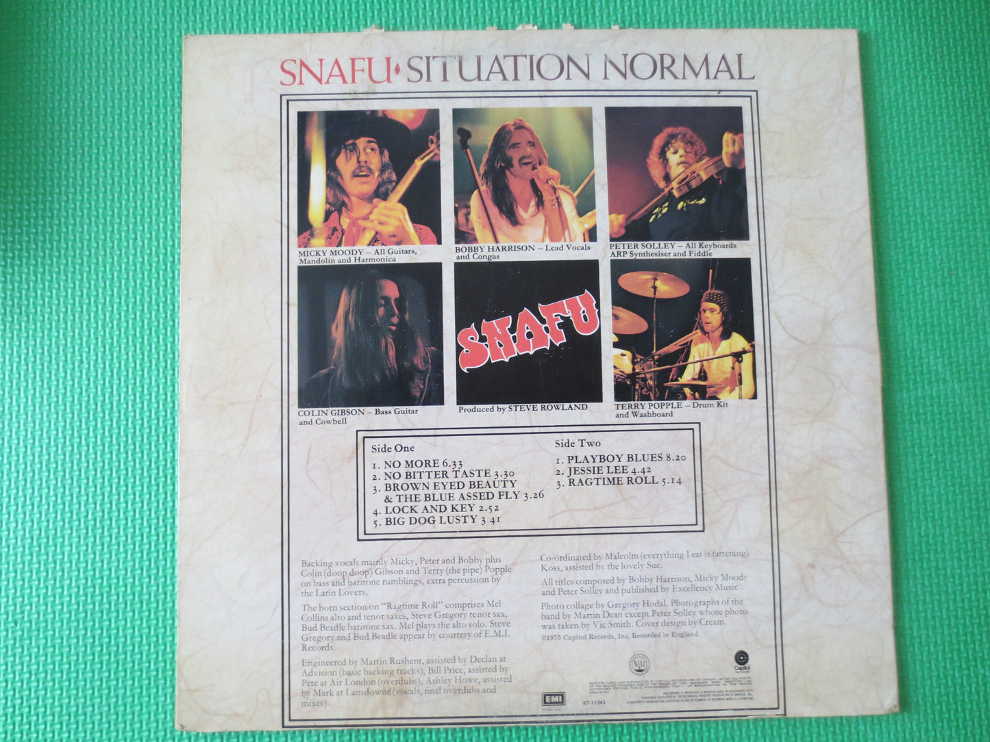 SNAFU, SITUATION NORMAL, Snafu Lps, Snafu Records, Snafu Albums, Snafu Vinyl, Classic Rock lps, Rock Albums, 1974 Record