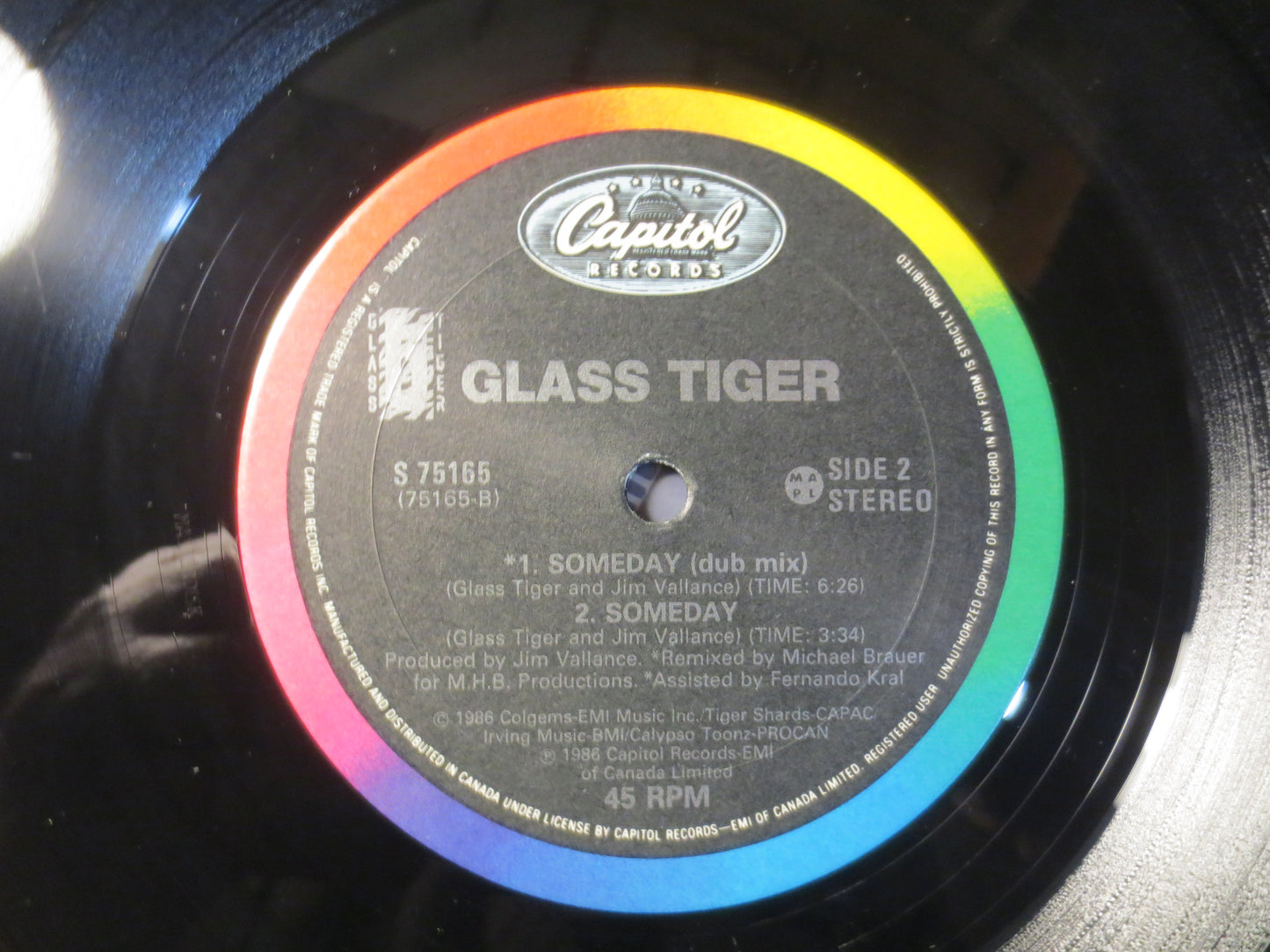 GLASS TIGER, SOMEDAY, Rock Records, Glass Tiger Record, Glass Tiger Album, Glass Tiger Lp, Vinyl Record, Lps, 1986 Records