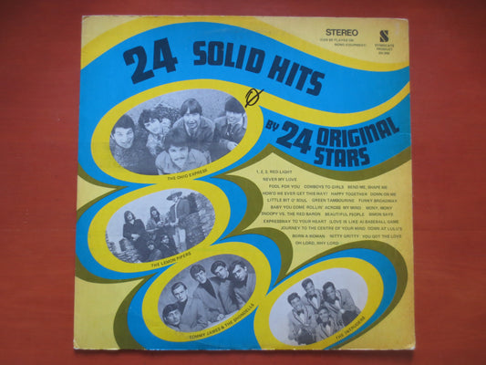 24 SOLID HITS, 24 Solid Hits Record, Vintage Vinyl, 1910 Fruitgum Co, Los Pop Tops, The Amboy Dukes, Vinyl Lp, 1964 Records