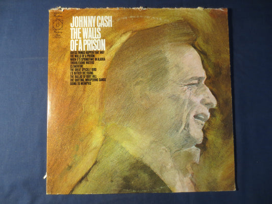 JOHNNY CASH, The Walls of a PRISON, Johnny Cash Record, Country Records, Vintage Vinyl, Records, Vinyl Album, 1970 Records