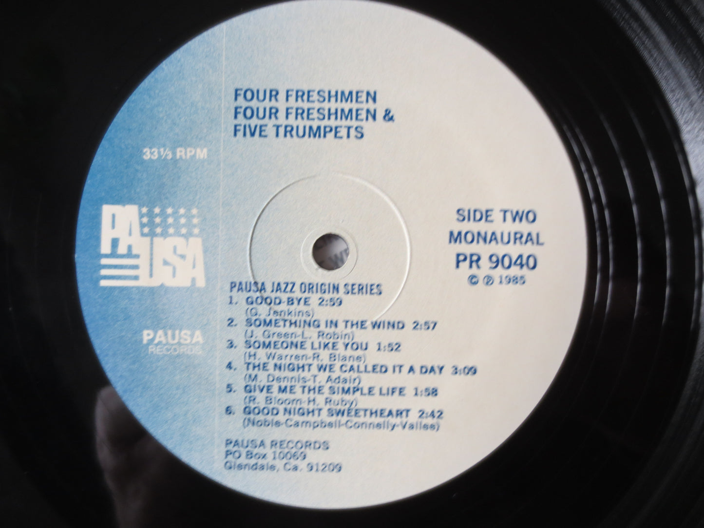 The FOUR FRESHMEN, Five TROMBONES, Freshmen Records, Freshmen Album, Freshmen Lp, Jazz Records, Jazz Albums, 1985 Records