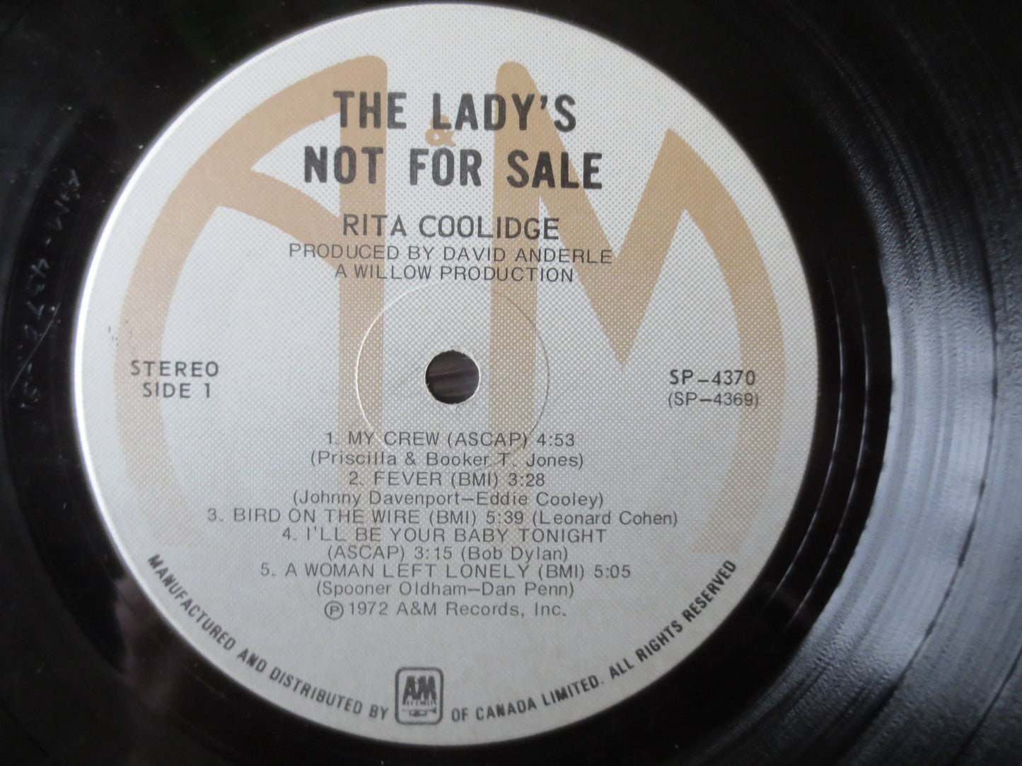 RITA COOLIDGE, The Lady's Not For Sale, Rita Coolidge Albums, Rita Coolidge Record, Rita Coolidge Lp, Albums, 1972 Records