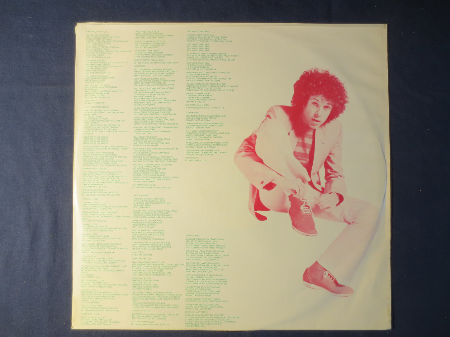 LEO SAYER, Living In A FANTASY, Leo Sayer Record, Leo Sayer Album, Leo Sayer Lp, Pop Record, Vinyl Lp, Lps, 1980 Records